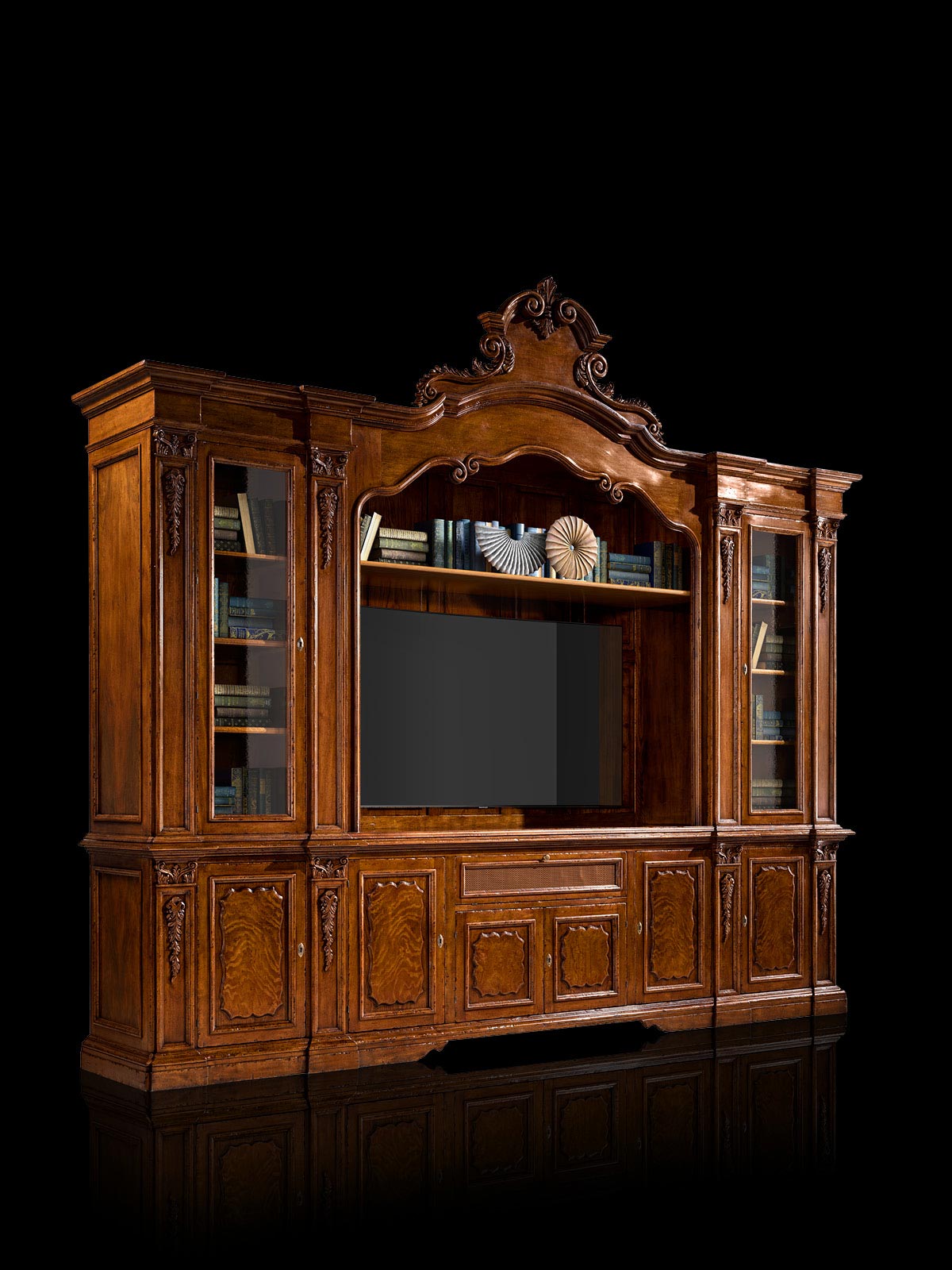 Custom bookcase – 390 x 65 h 330 cm